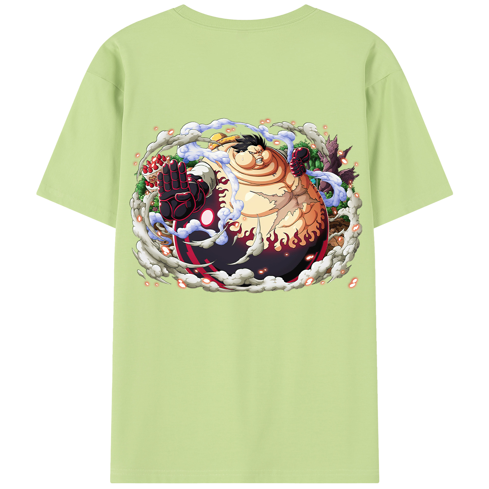 ワンピース モンキー・D・ルフィ ONE PIECE Monkey D. Luffy 綿100％半袖Tシャツ（背面プリント）